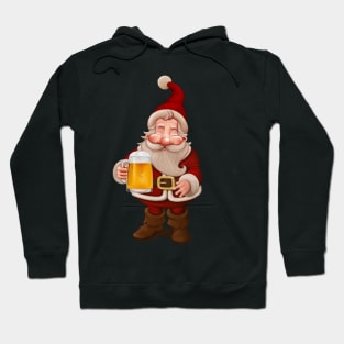 Santa Claus drinking beer Hoodie